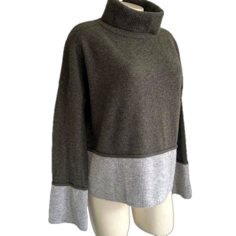 KNYT & Lynk 100% Cashmere color block Sweater MED